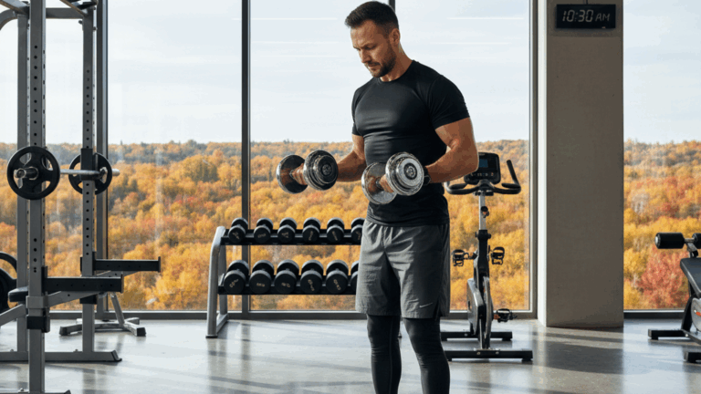 Men training workout