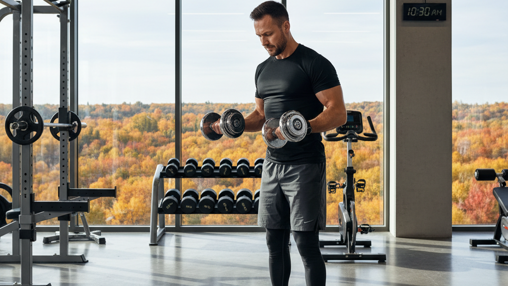 Men training workout