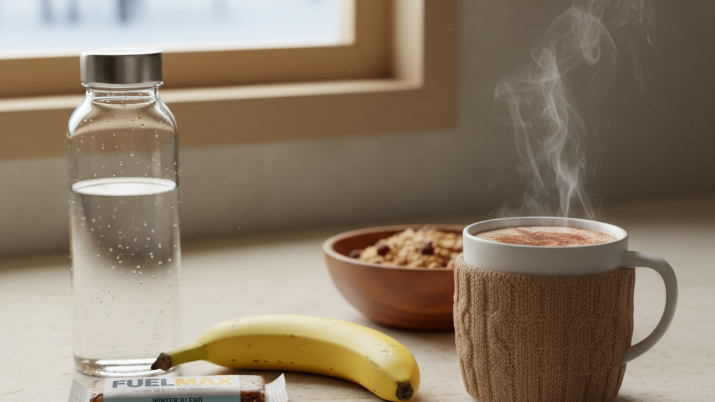 Healthy snacks and hydration for winter fitness