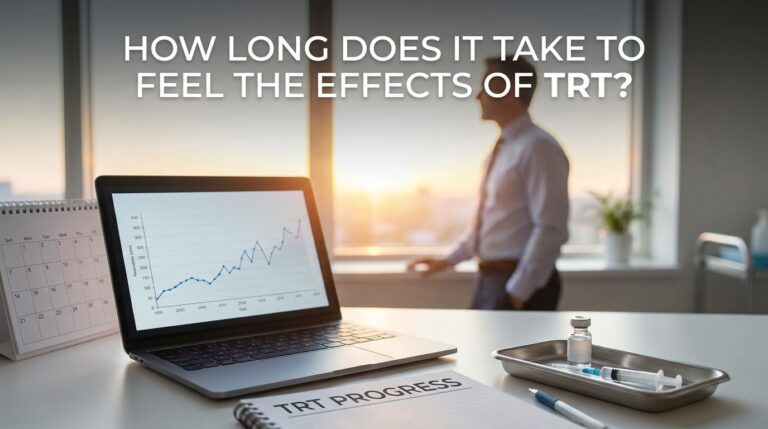 Professional illustration of How Long Does It Take to Feel the Effects of TRT?