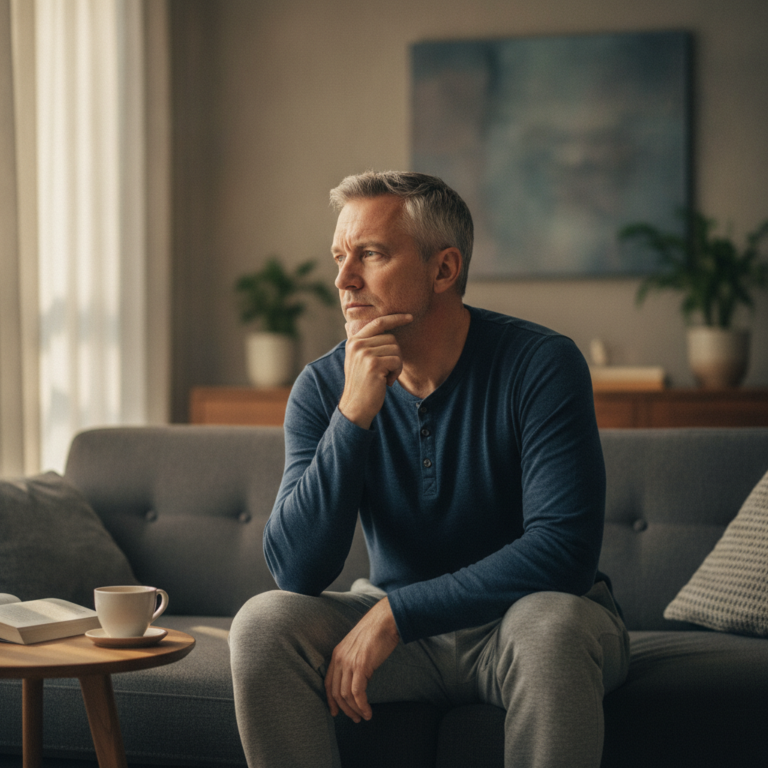 Professional illustration of What Are the Signs of Low Testosterone in Men Over 40?
